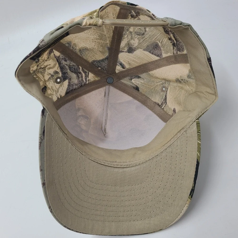 Vintage Camo Hat Snapback Green‎ Beige Blank Plain Camouflage Hunting Outdoors